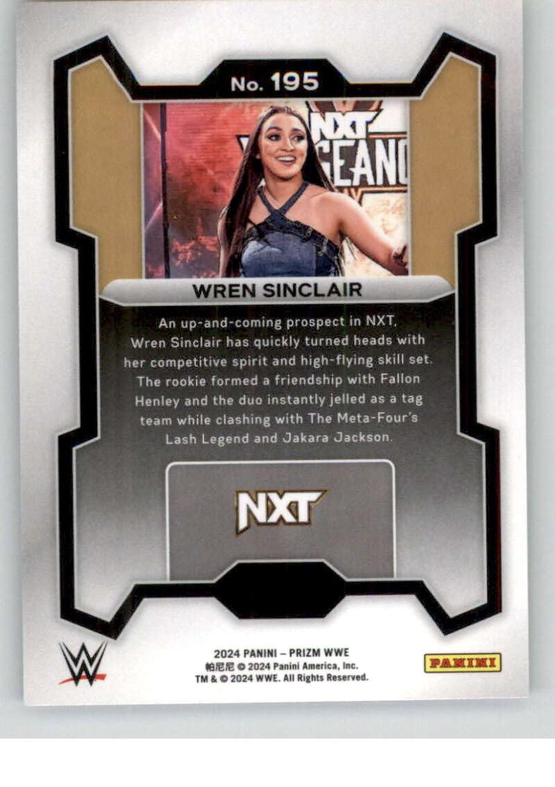 Amazon.com: 2024 Panini Prizm #195 Wren Sinclair NXT RC Rookie